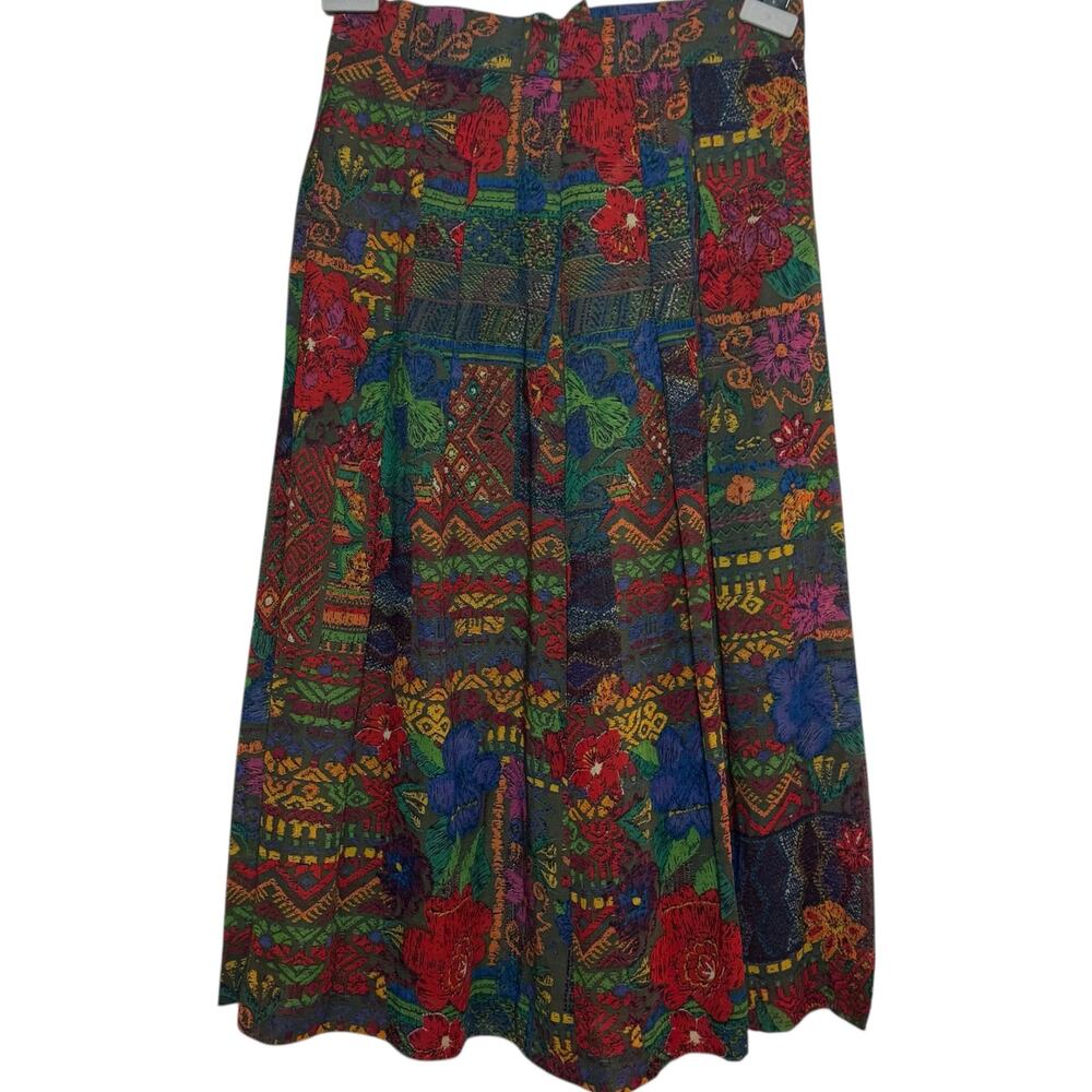 Geiger The Original Austria Size 36 US 4 Wool Blend Abstract Pleated Skirt
